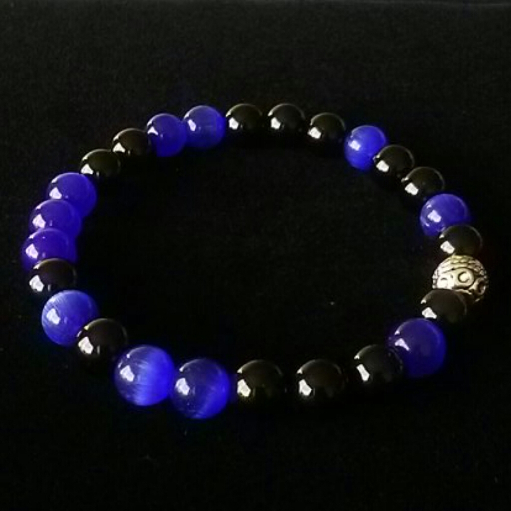 Cat Eye Navy Bracelet - Picture 1 of 6